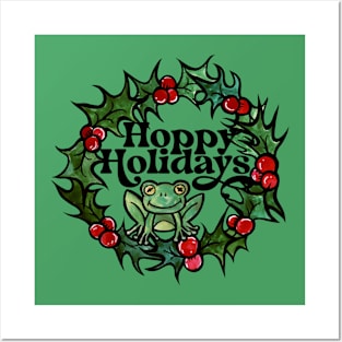 Hoppy Holidays Froggy Posters and Art